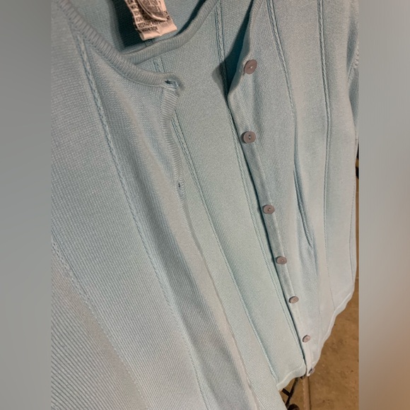 Talbots Blue Shirt and Sweater Set - Size Large - Picture 2 of 7